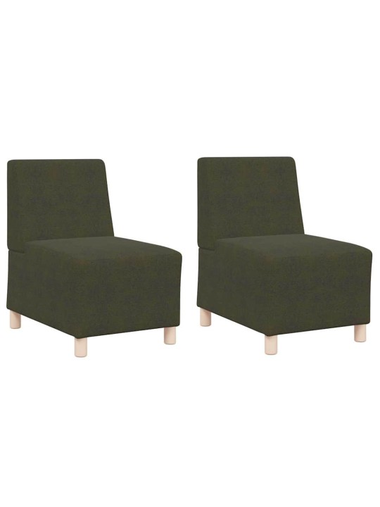 Dīvāna krēsls 2 pcs zaļa 55 x 74 x 82 cm mākslīga zamša āda