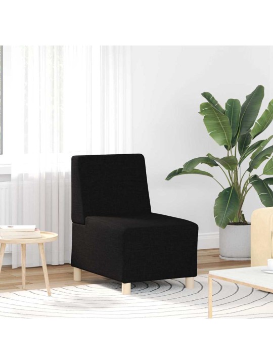 Modulārais bezrku dīvāns 3 pcs melna 55 x 74 x 82 cm audums