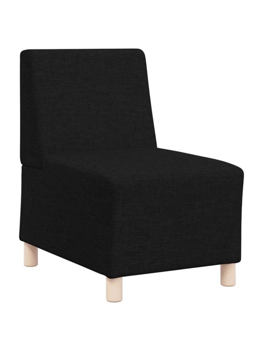 Modulārais bezrku dīvāns 3 pcs melna 55 x 74 x 82 cm audums