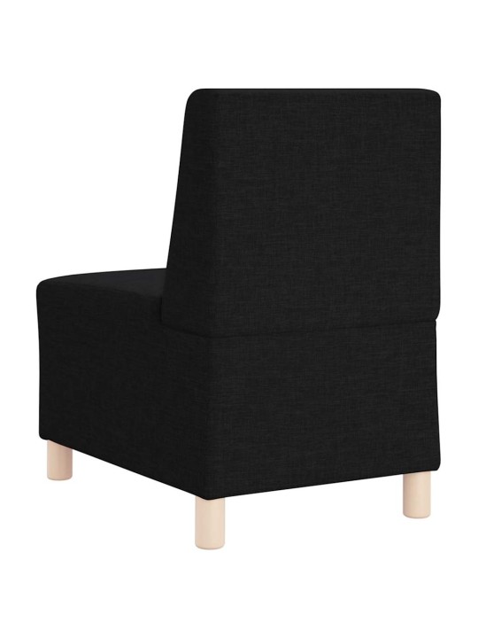 Modulārais bezrku dīvāns 3 pcs melna 55 x 74 x 82 cm audums