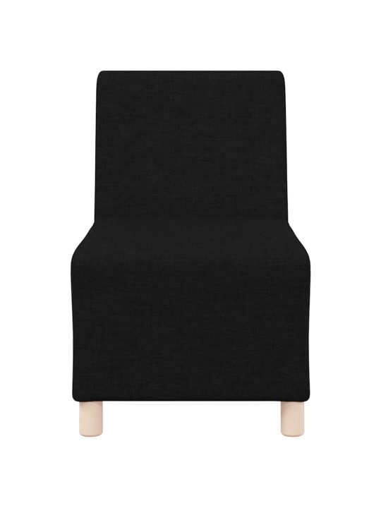 Modulārais bezrku dīvāns 3 pcs melna 55 x 74 x 82 cm audums