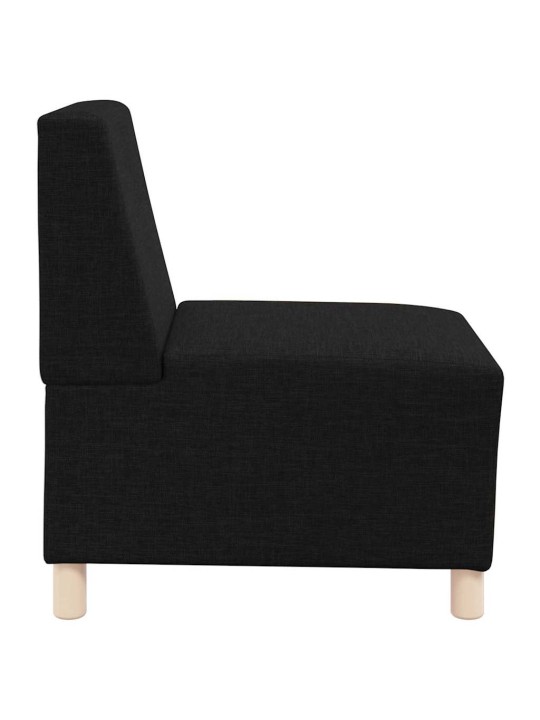 Modulārais bezrku dīvāns 3 pcs melna 55 x 74 x 82 cm audums