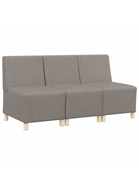 Modulārais bezrku dīvāns 3 pcs pelēkbrūna 55 x 74 x 82 cm