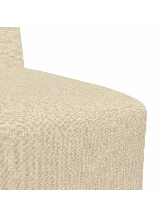 Modulārais bezrku dīvāns 3 pcs krēmkrāsa 55 x 74 x 82 cm audums
