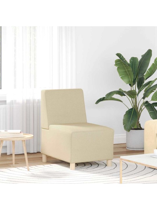 Modulārais bezrku dīvāns 3 pcs krēmkrāsa 55 x 74 x 82 cm audums