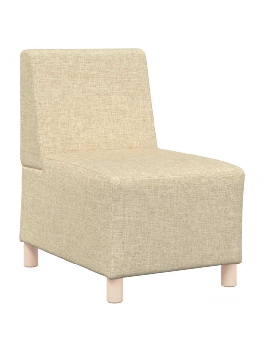 Modulārais bezrku dīvāns 3 pcs krēmkrāsa 55 x 74 x 82 cm audums