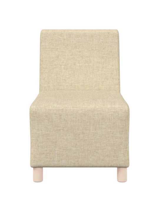 Modulārais bezrku dīvāns 3 pcs krēmkrāsa 55 x 74 x 82 cm audums
