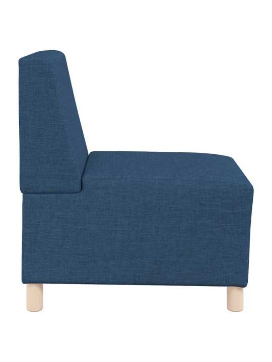 Modulārais bezrku dīvāns 3 pcs zila 55 x 74 x 82 cm audums