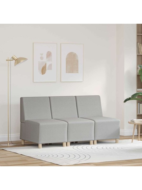 Modulārais bezrku dīvāns 3 pcs mākoņu pelēks 55 x 74 x 82 cm