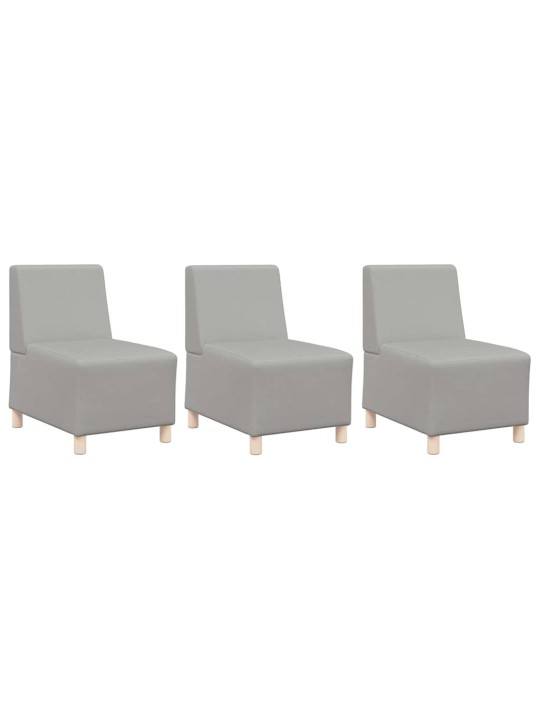 Modulārais bezrku dīvāns 3 pcs mākoņu pelēks 55 x 74 x 82 cm