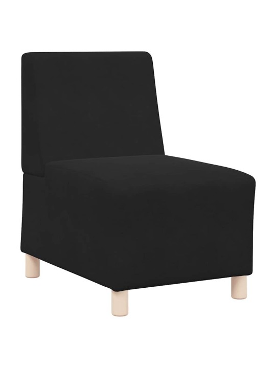 Modulārais bezrku dīvāns 3 pcs melna 55 x 74 x 82 cm samts