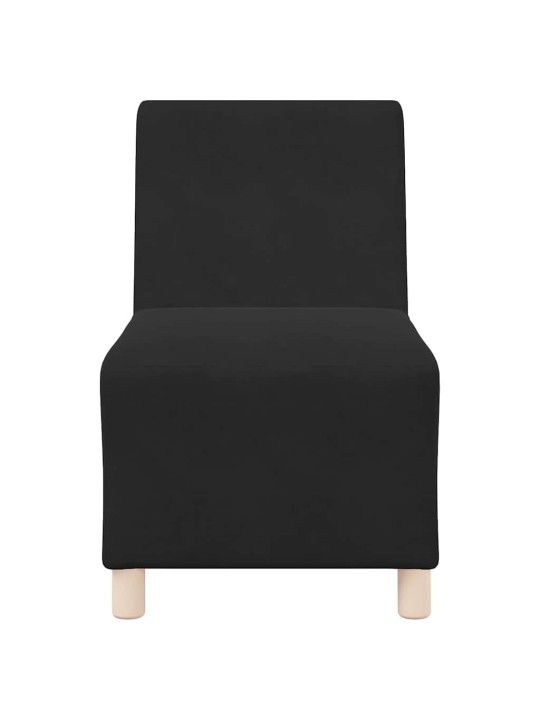 Modulārais bezrku dīvāns 3 pcs melna 55 x 74 x 82 cm samts