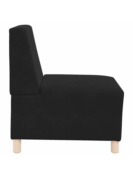 Modulārais bezrku dīvāns 3 pcs melna 55 x 74 x 82 cm samts
