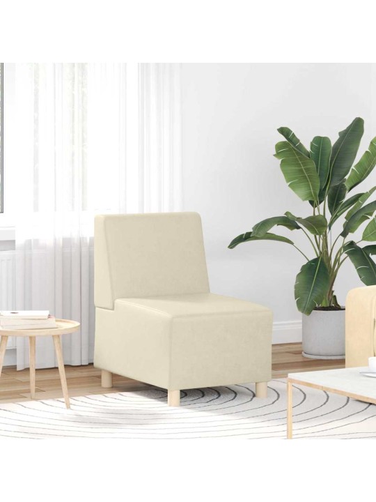 Modulārais bezrku dīvāns 3 pcs krēmkrāsa 55 x 74 x 82 cm