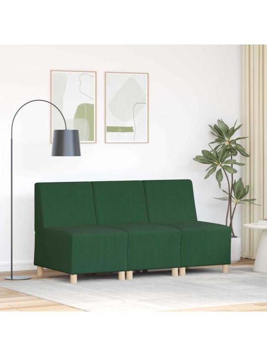 Modulārais bezrku dīvāns 3 pcs džungļu zaļš 55 x 74 x 82 cm