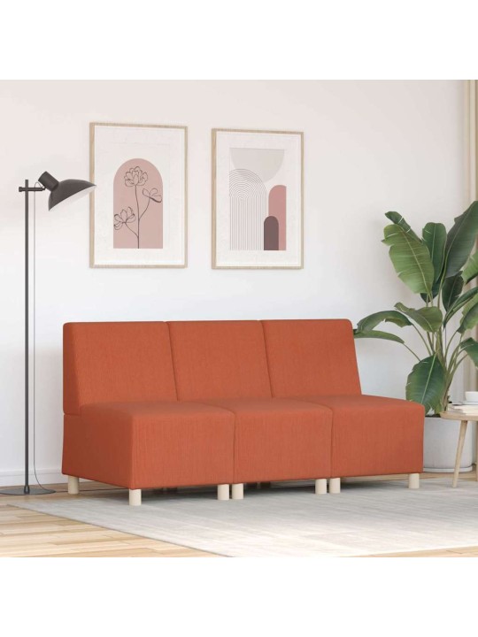 Modulārais bezrku dīvāns 3 pcs oranža 55 x 74 x 82 cm