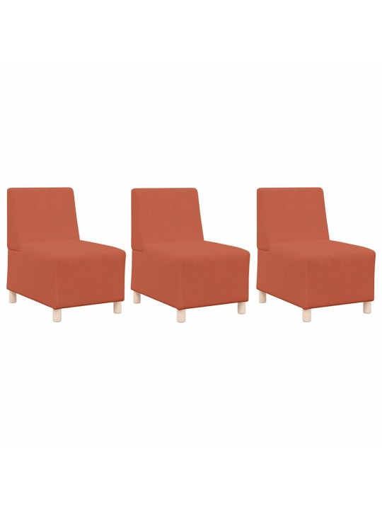 Modulārais bezrku dīvāns 3 pcs oranža 55 x 74 x 82 cm