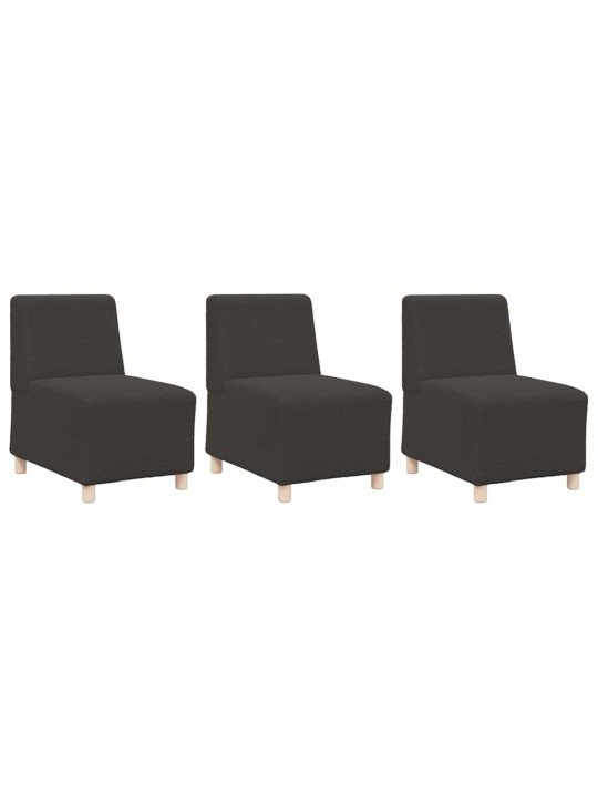 Modulārais bezrku dīvāns 3 pcs tumši pelēka 55 x 74 x 82 cm