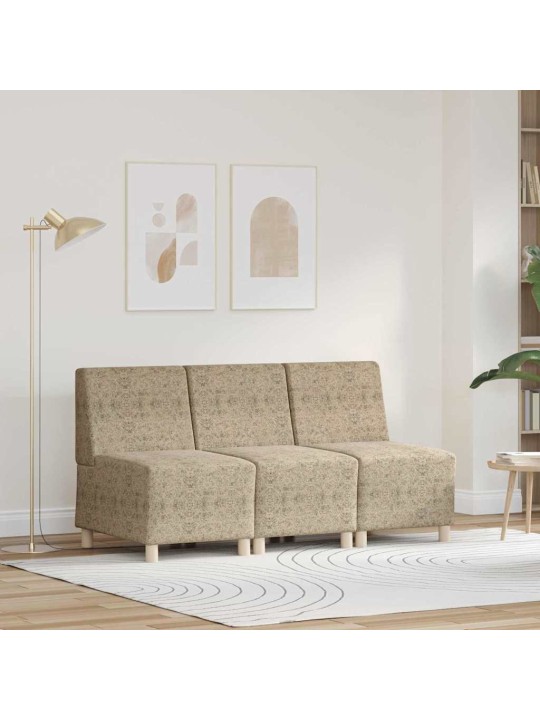 Dīvāna krēsls 3 pcs gaiši pelēks 55 x 74 x 82 cm