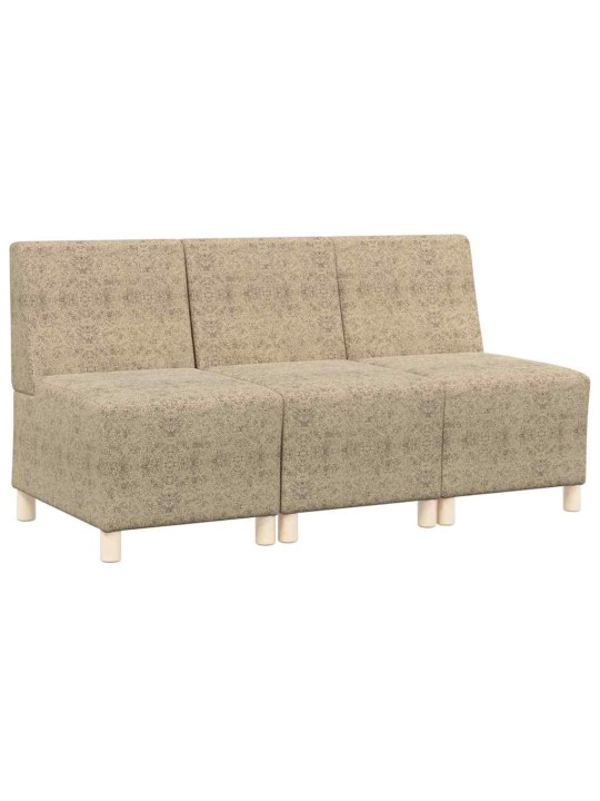 Dīvāna krēsls 3 pcs gaiši pelēks 55 x 74 x 82 cm