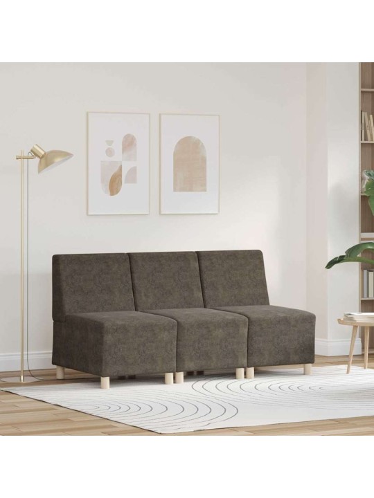 Dīvāna krēsls 3 pcs tumši pelēks 55 x 74 x 82 cm