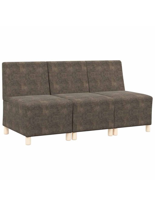 Dīvāna krēsls 3 pcs tumši pelēks 55 x 74 x 82 cm