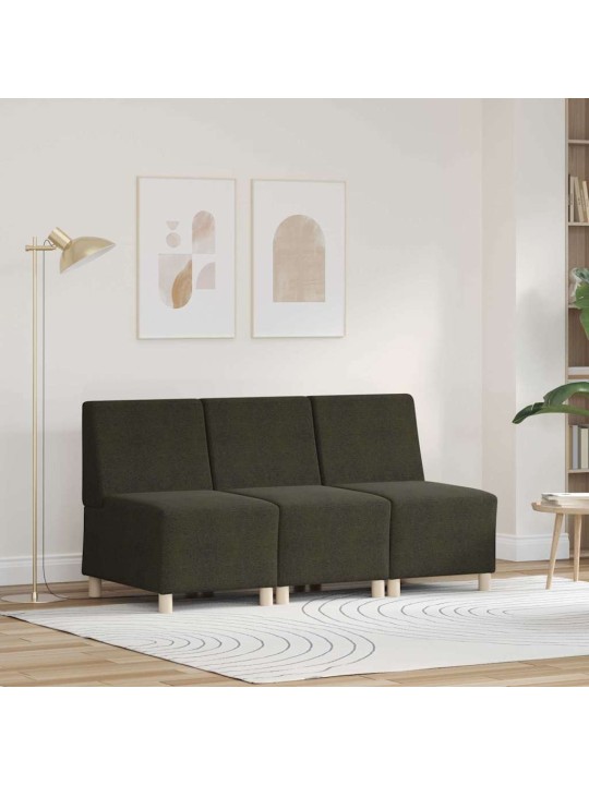 Dīvāna krēsls 3 pcs zaļa 55 x 74 x 82 cm mākslīga zamša āda