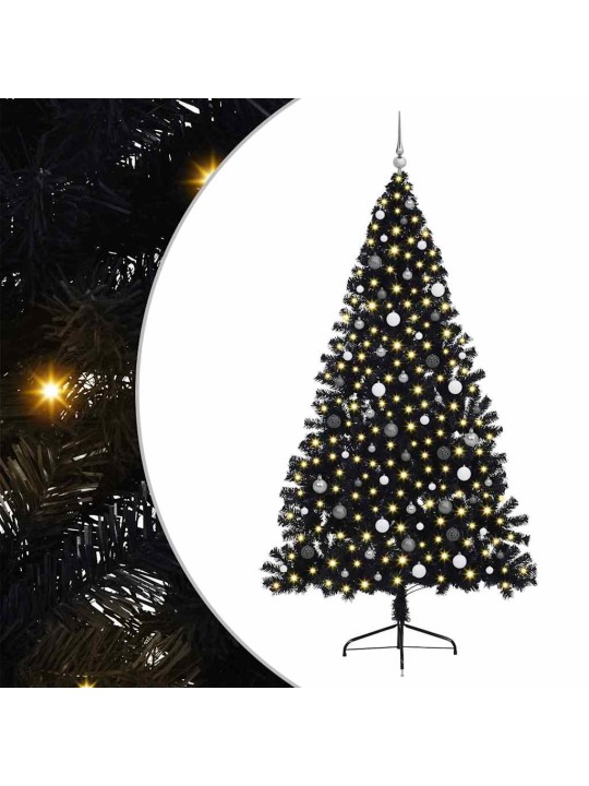Ziemassvētku eglīte melna 240 cm pvc