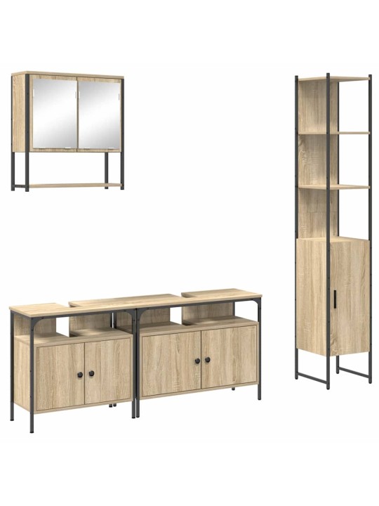 Vannas istabas mēbeļu komplekts 4 pcs sonomas ozola vidējs