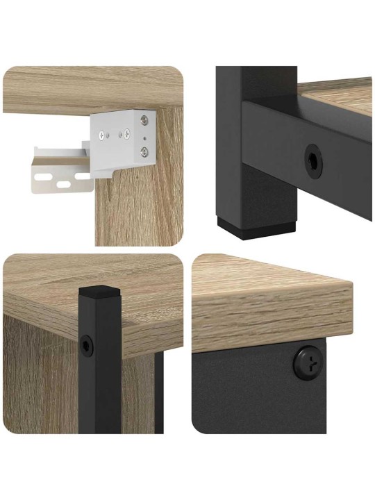 Vannas istabas mēbeļu komplekts ar plauktu 4 pcs sonomas ozola