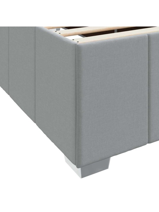 Gultas rāmis ar matraci gaiši pelēka 80 x 200 cm audums