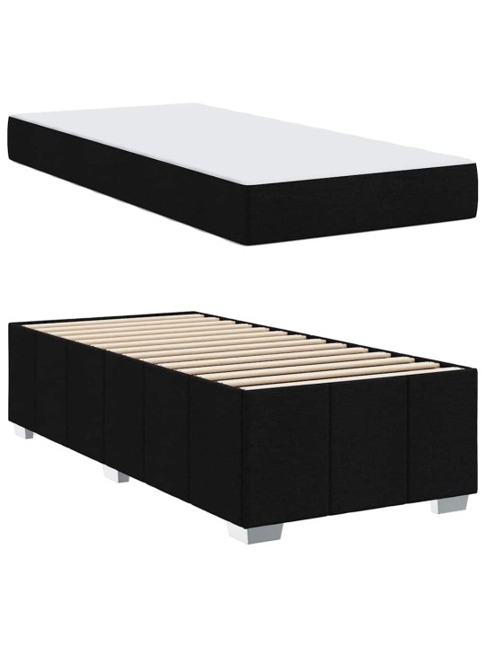 Gultas rāmis ar matraci melna 80 x 200 cm audums