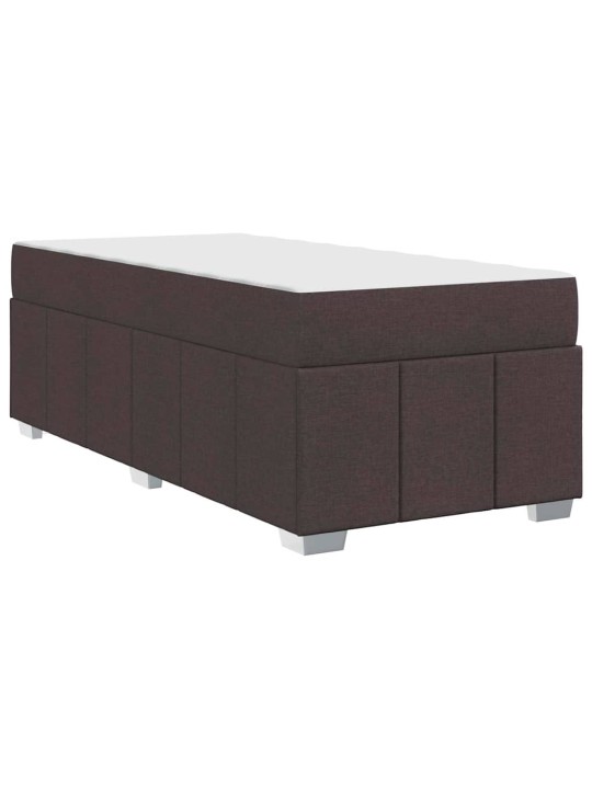Gultas rāmis ar matraci tumši brūna 80 x 200 cm audums