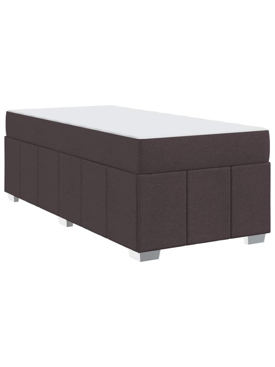 Gultas rāmis ar matraci tumši brūna 80 x 200 cm audums