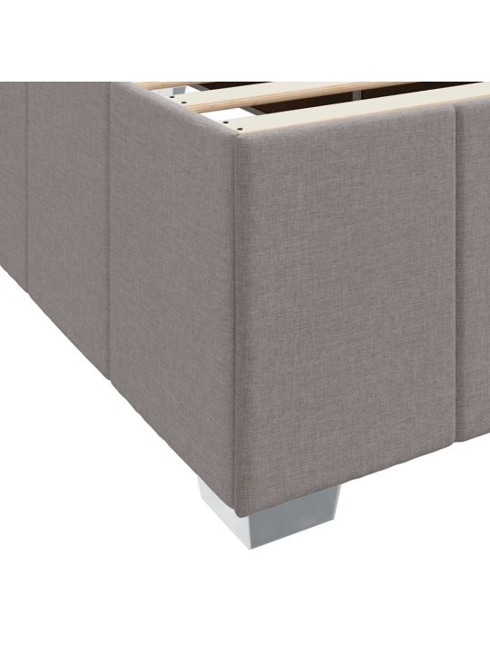 Gultas rāmis ar matraci pelēkbrūna 80 x 200 cm audums