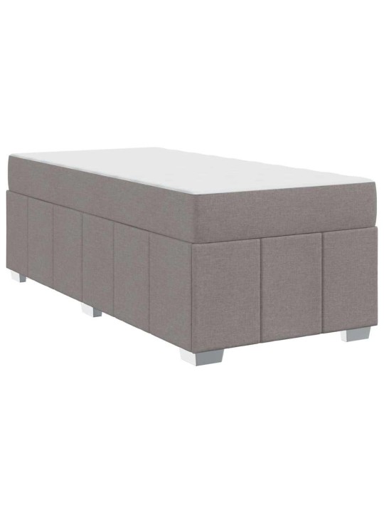 Gultas rāmis ar matraci pelēkbrūna 80 x 200 cm audums