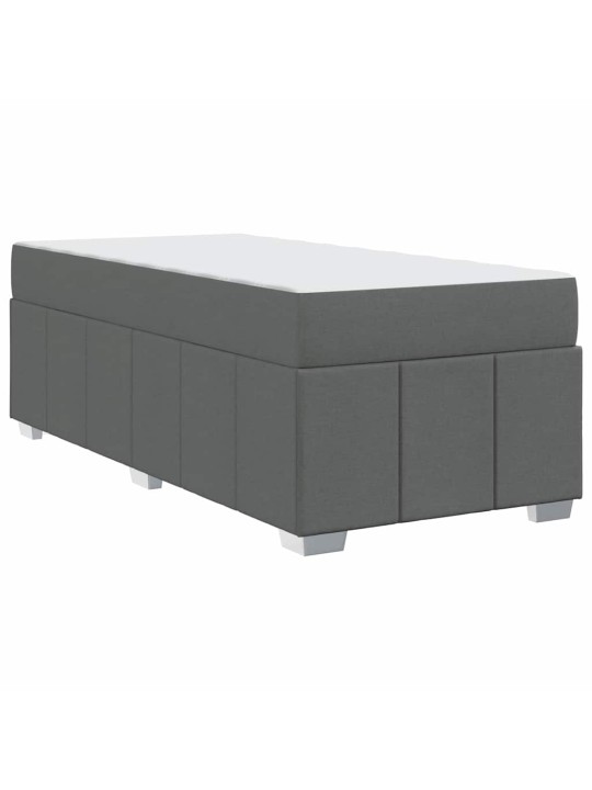 Gultas rāmis ar matraci tumši pelēka 90 x 190 cm audums