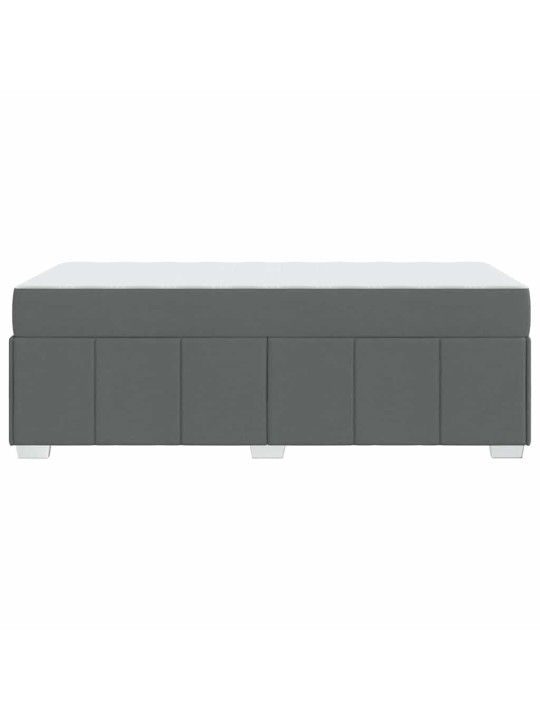 Gultas rāmis ar matraci tumši pelēka 90 x 190 cm audums