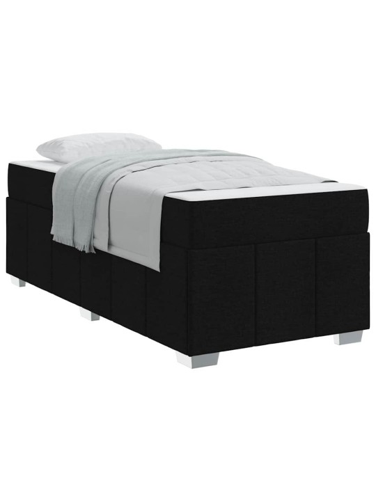 Gultas rāmis ar matraci melna 90 x 190 cm audums