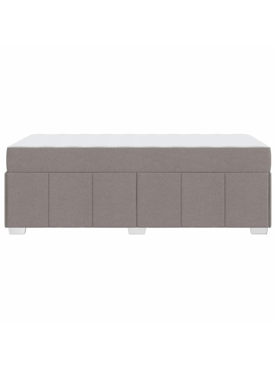 Gultas rāmis ar matraci pelēkbrūna 90 x 190 cm audums