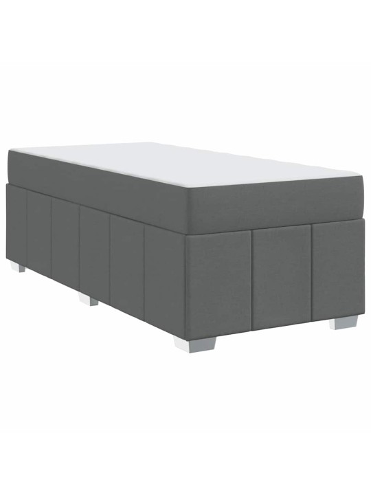 Gultas rāmis ar matraci tumši pelēka 90 x 200 cm audums