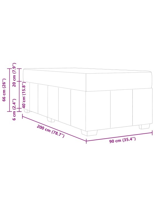 Gultas rāmis ar matraci melna 90 x 200 cm audums