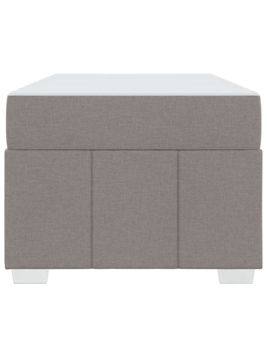 Gultas rāmis ar matraci pelēkbrūna 90 x 200 cm audums