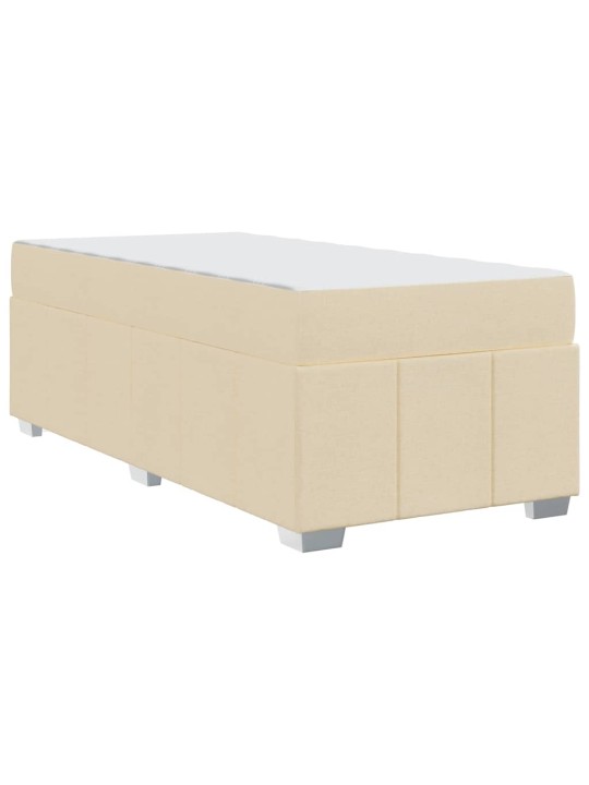 Gultas rāmis ar matraci krēmkrāsa 100 x 200 cm audums