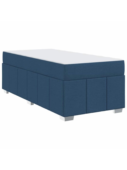 Gultas rāmis ar matraci zila 120 x 190 cm audums