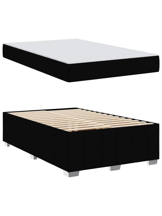 Gultas rāmis ar matraci melna 120 x 200 cm audums