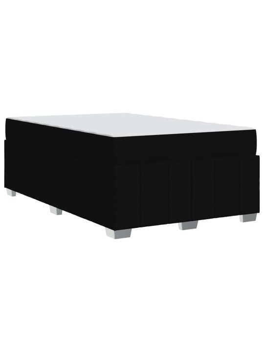 Gultas rāmis ar matraci melna 120 x 200 cm audums