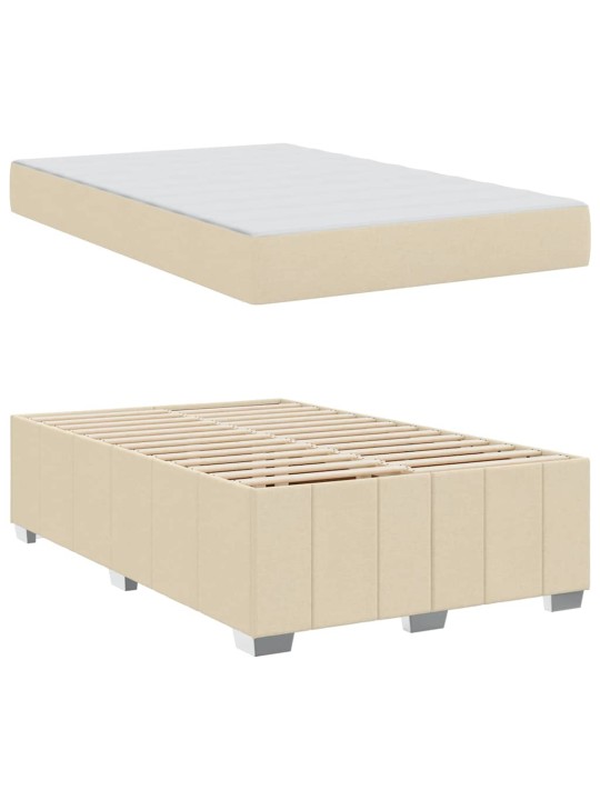 Gultas rāmis ar matraci krēmkrāsa 120 x 200 cm audums