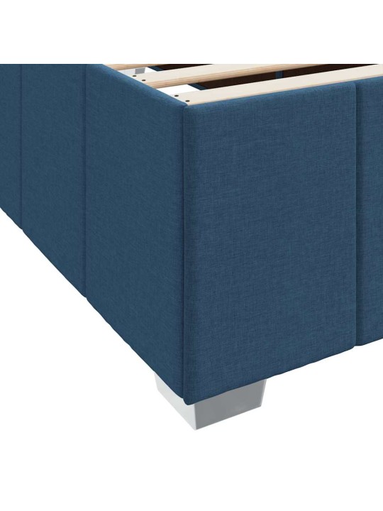 Gultas rāmis ar matraci zila 120 x 200 cm audums
