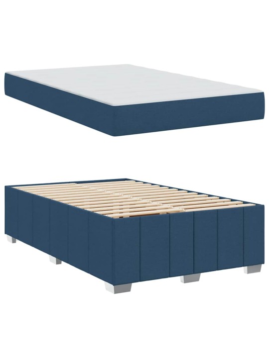 Gultas rāmis ar matraci zila 120 x 200 cm audums